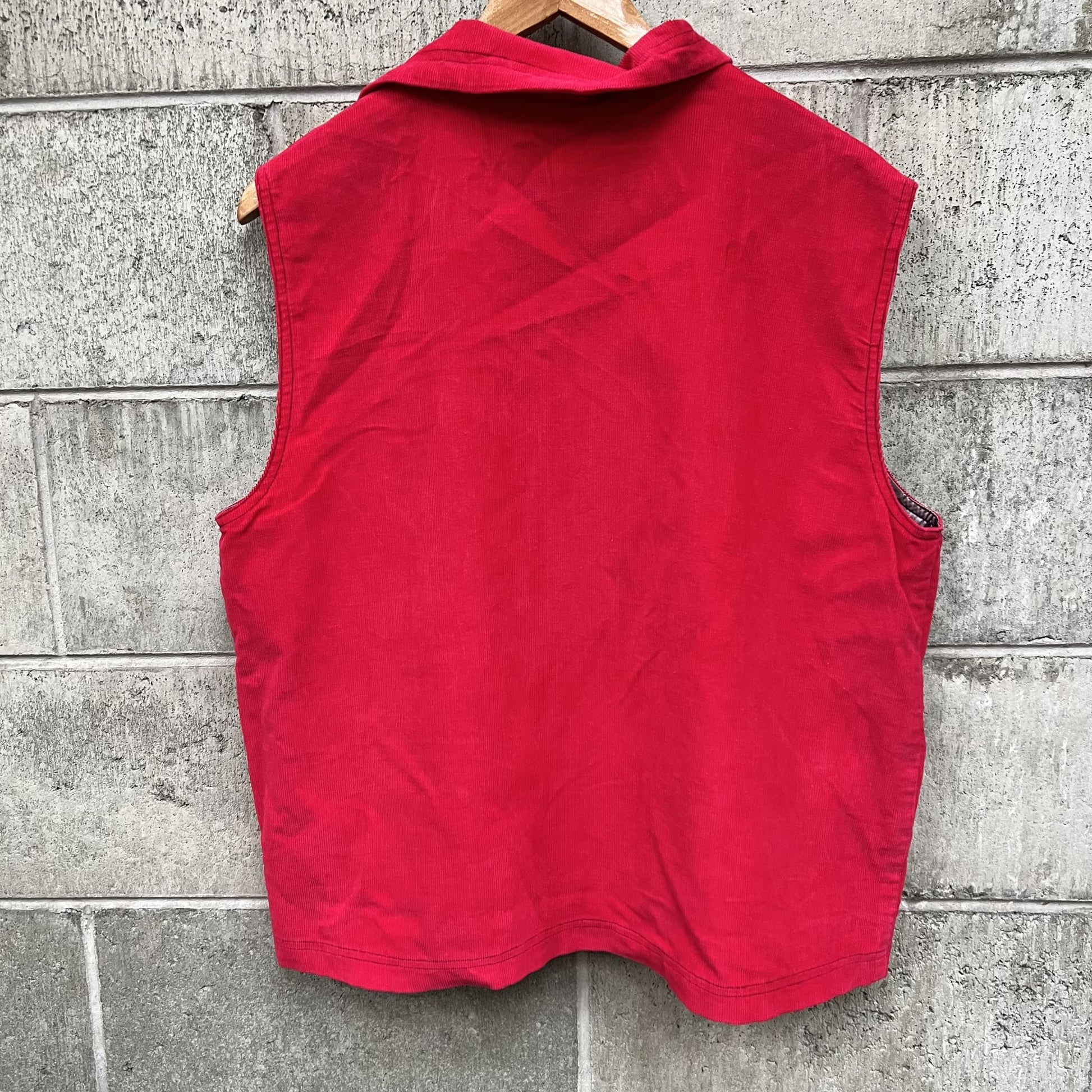 vintage handmade pink corduroy vest (3795593763384364566)