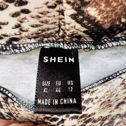 Snakeskin Split Hem Pencil Skirt / XL (3798780662412074742)