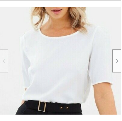 atmos&here / 'eva' white shirt / 8 / BNWT (3802246006937607632)