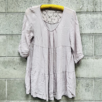 lilac tiered blouse / L (3804318047924264686)