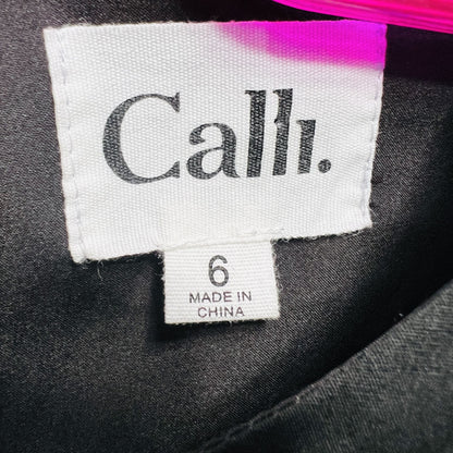 CALLI / black tiered oversized mini dress / xs (3813324363482439938)