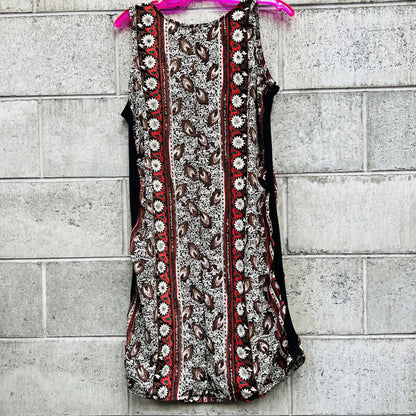 SILHOUETTE / patterned vintage dress / 14 / made in australia (3816072582015799627)