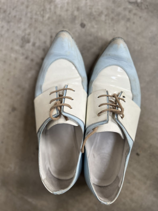 BEAU COOPS / archie loafers / white + blue / 40 (3819091379325360921)