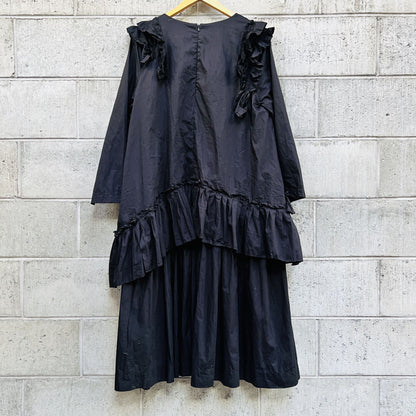 TRELISE COOPER / 'save a pleat for me' black dress / 14 / $499rrp (3822207319338547052)