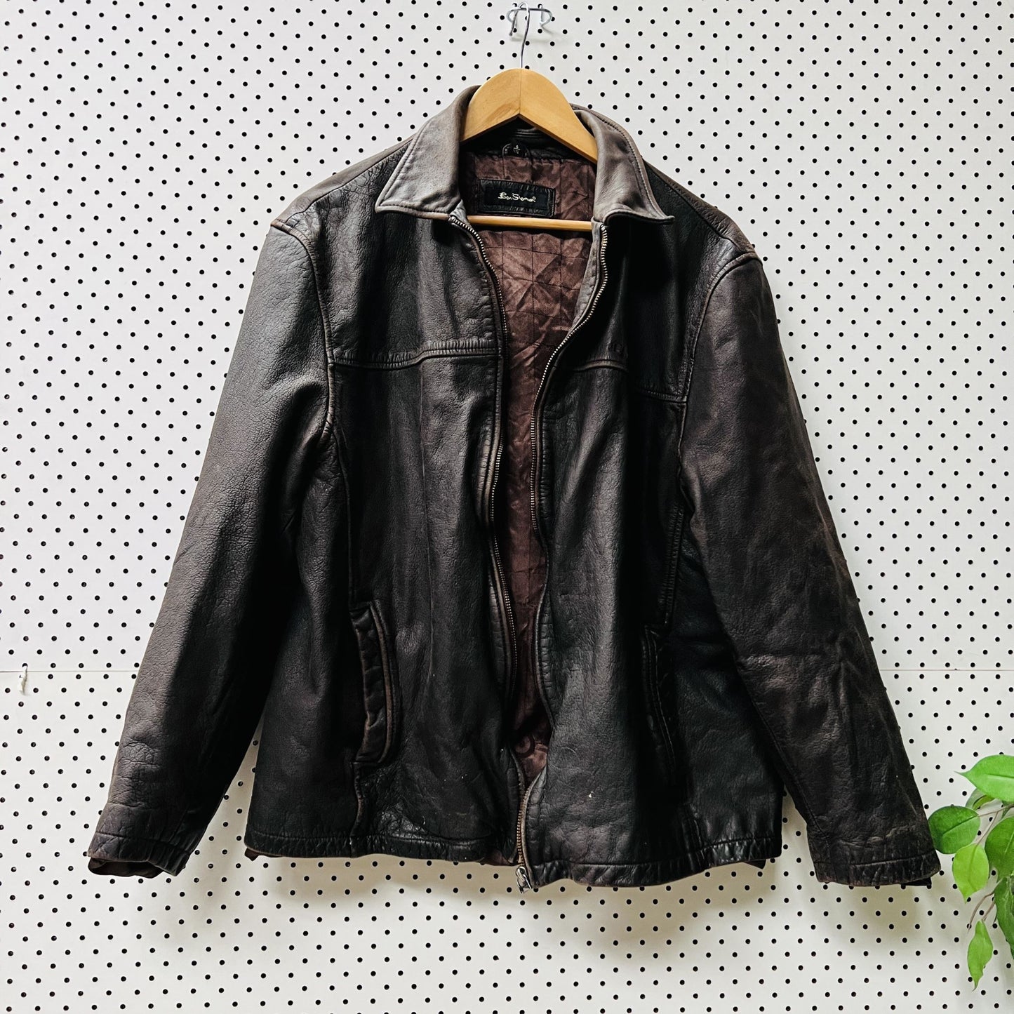 BEN SHERMAN / leather jacket / L (3823348716248070705)