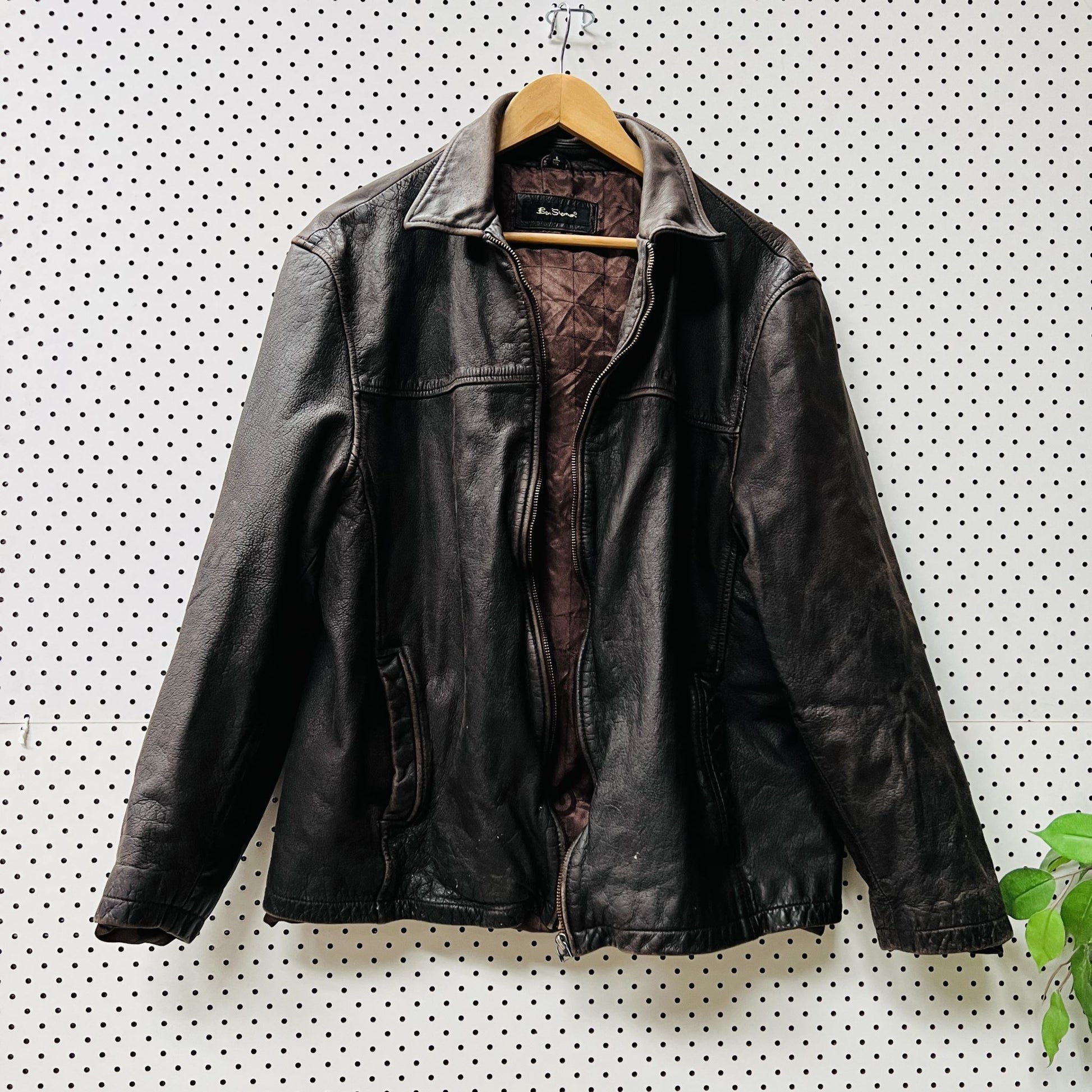 BEN SHERMAN / leather jacket / L (3823348716248070705)