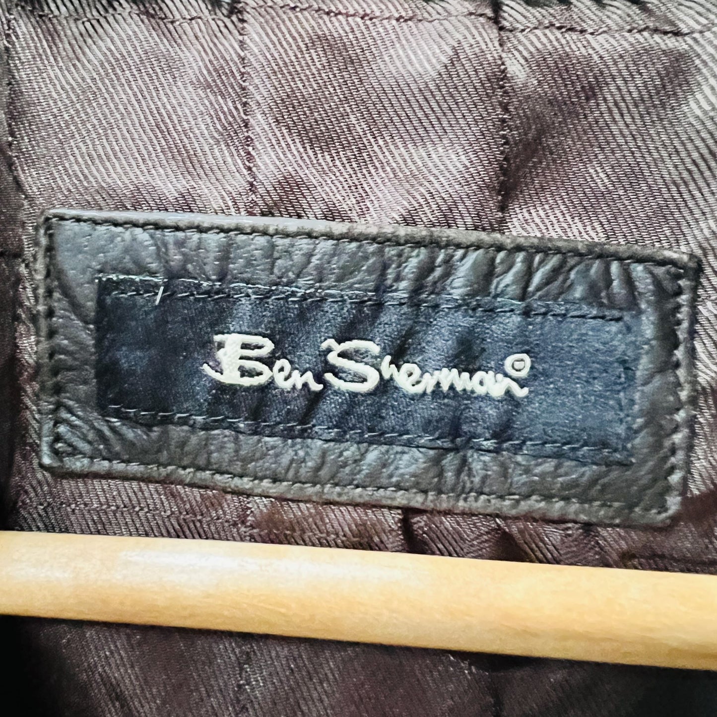 BEN SHERMAN / leather jacket / L (3823348727563585297)