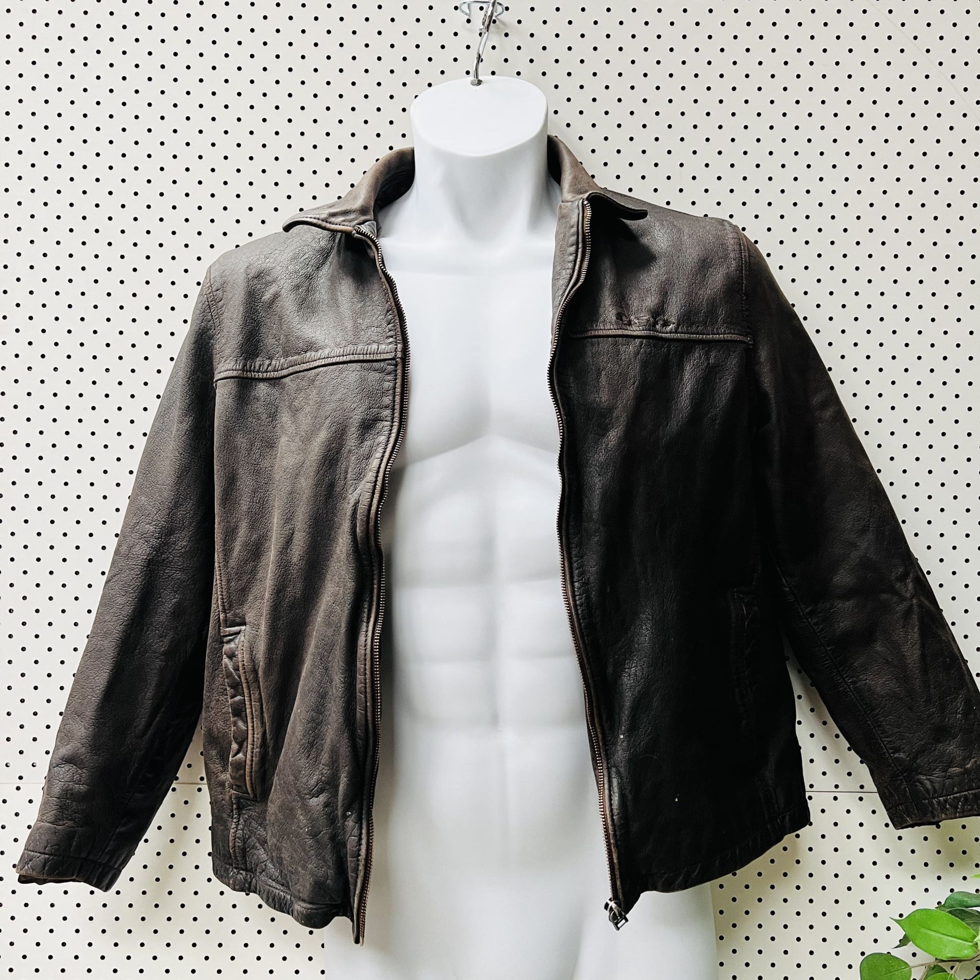 BEN SHERMAN / leather jacket / L (3823348825313742270)