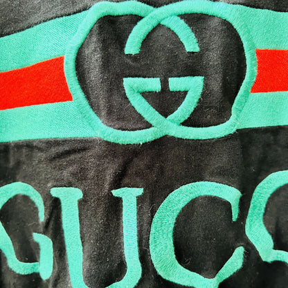 GUCCI / embroidered logo tee / m / made in italy (3823942378006183332)