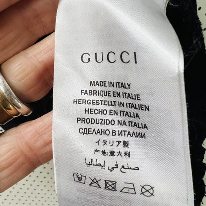 GUCCI / embroidered logo tee / m / made in italy (3823942415875545452)