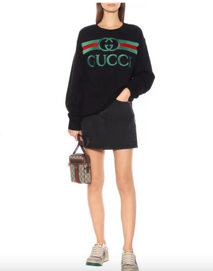 GUCCI / embroidered logo tee / m / made in italy (3823949172519540821)