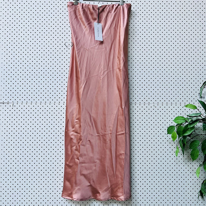 CAITLYN CRISP / enamoured skirt in rose silk / 12 / bnwt / $450rrp (3826444238567460092)