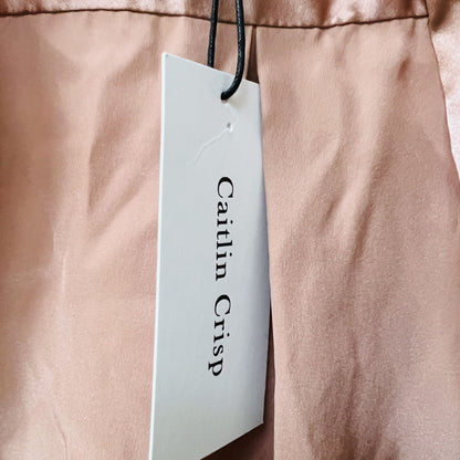 CAITLYN CRISP / othello shirt in rose pink silk / 12 / $450rrp / BNWT (3826444452926062385)