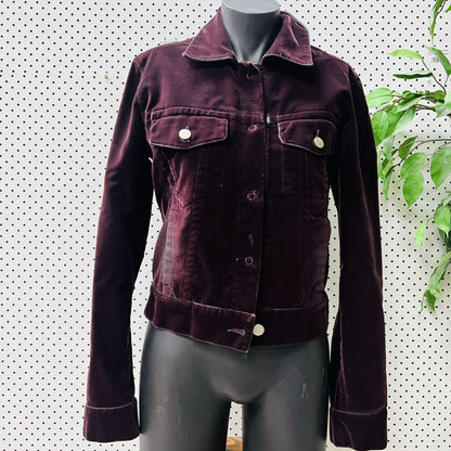 vintage MARTIN MARGIELA / burgundy velvet jacket / s (3826701247431383669)