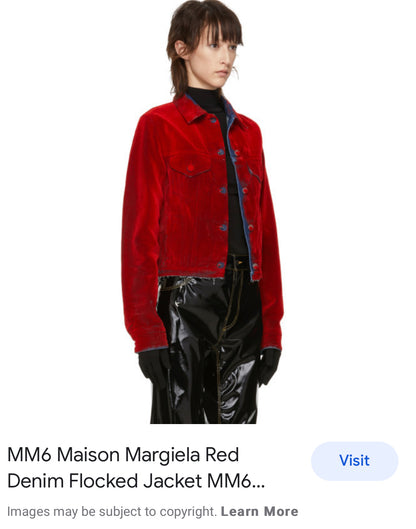 vintage MARTIN MARGIELA / burgundy velvet jacket / s (3826714295206817550)