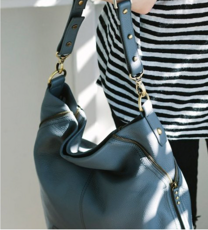 STATUS ANXIETY / 'the lair' black leather bag (3826715588446168486)