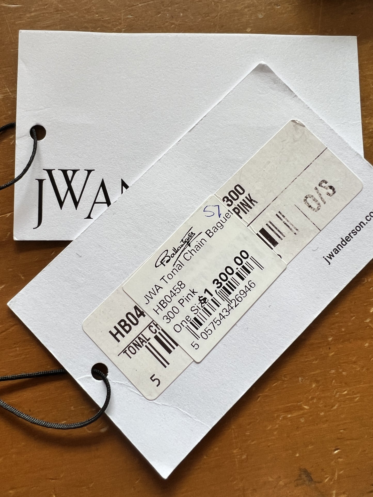 JW ANDERSON / tonal chant baguette bag in pink / $1300rrp / brand new with tags (3829469363584575264)