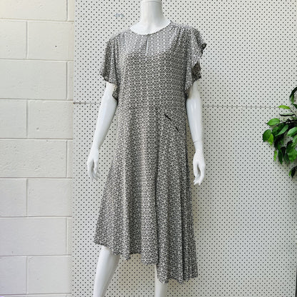 Skin and Threads / Asymmetrical Flutter Sleeve Dress / 4 / $360rrp (3836640278522602310)