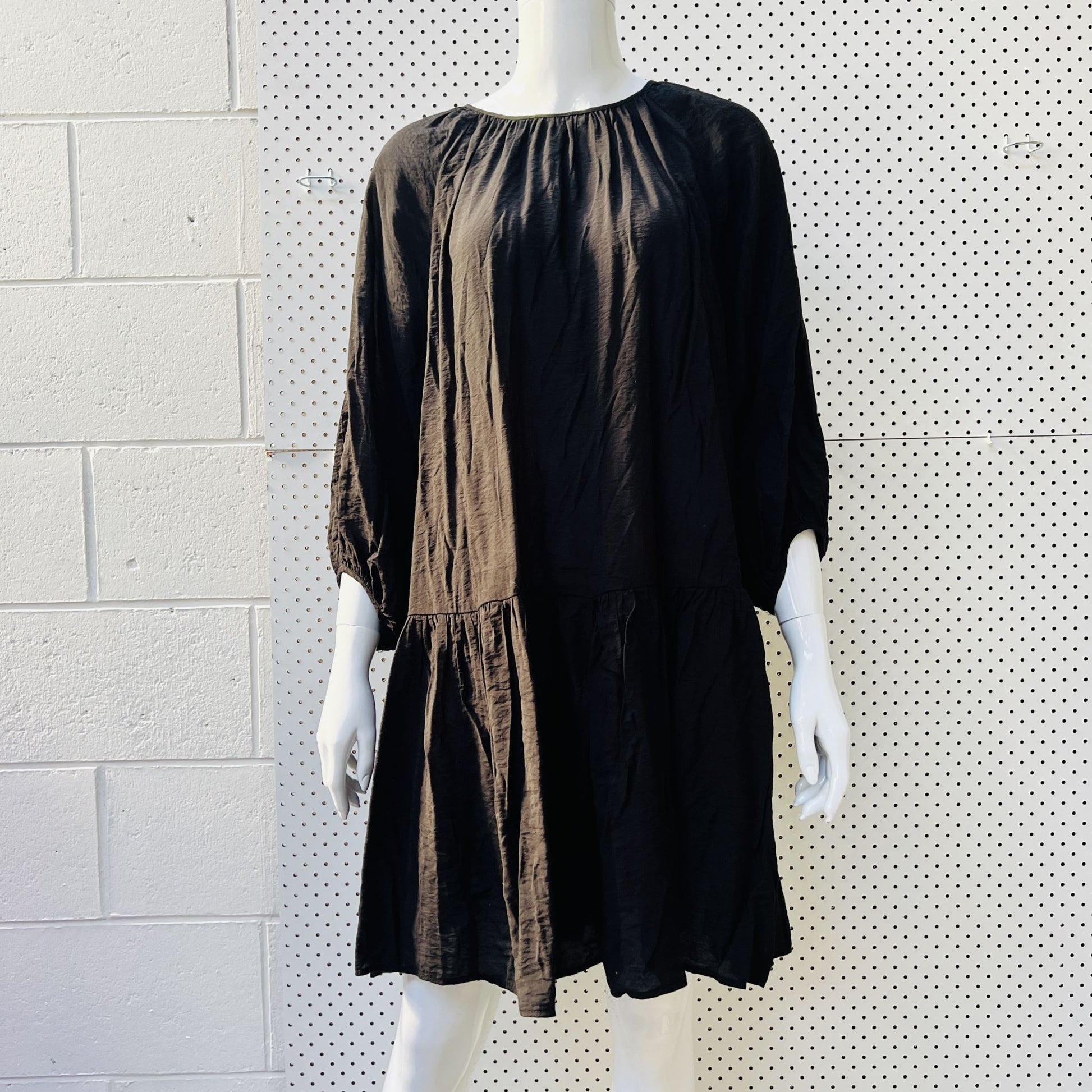 black tiered dress / s – archival