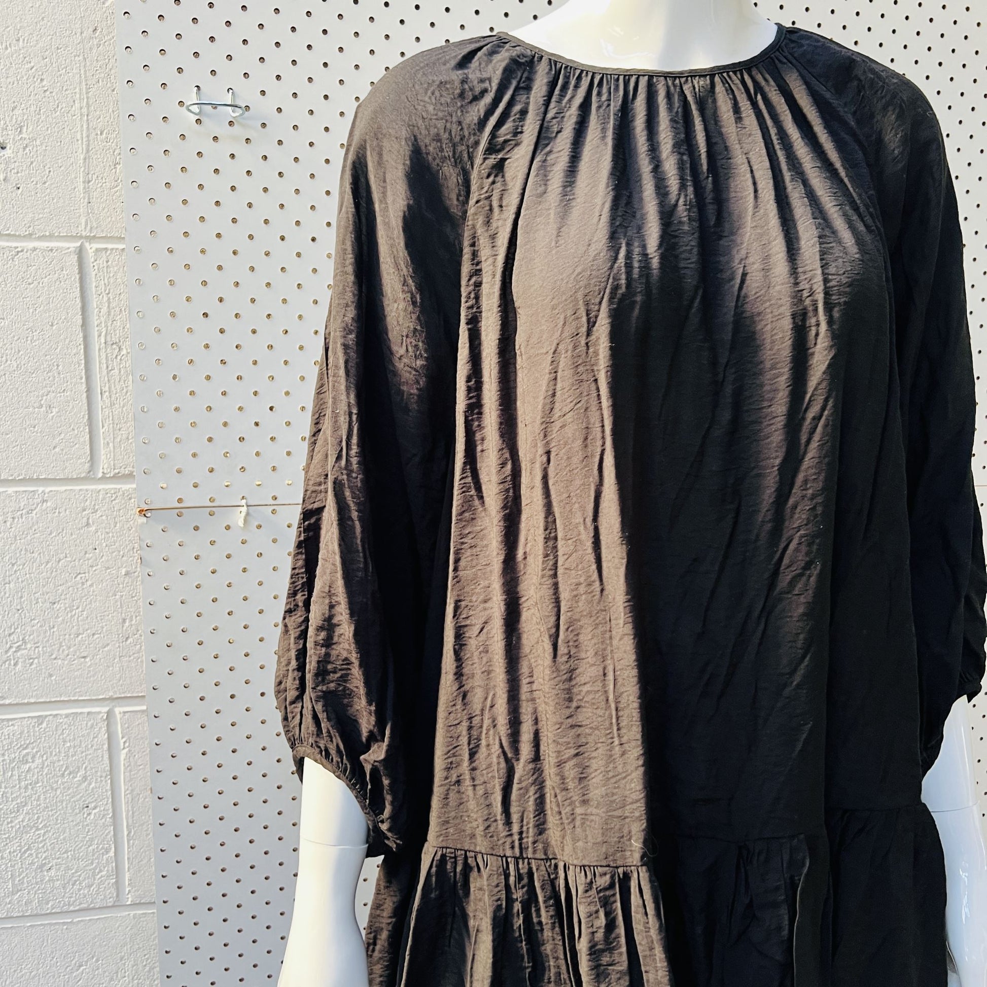black tiered dress / s – archival