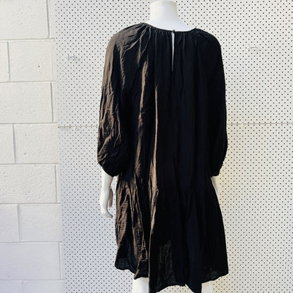 black tiered dress / s (3840355242259792361)