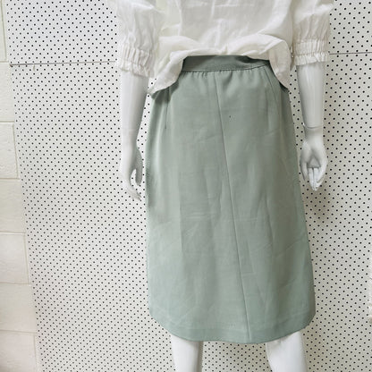 nz vintage / HANS BECK / 1960s green skirt / s (3842354874997914248)