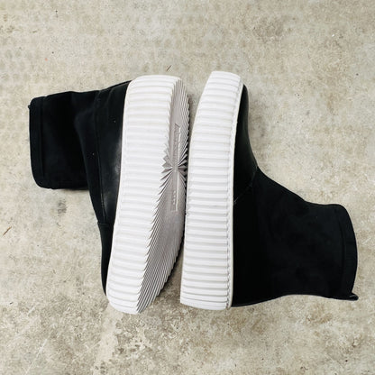 rare / ISSEY MIYAKE x united nude / buzz bordeaux boots / black leather / 35 (3842942663663558263)