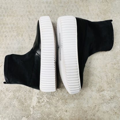 rare / ISSEY MIYAKE x united nude / buzz bordeaux boots / black leather / 35 (3842942667952303850)