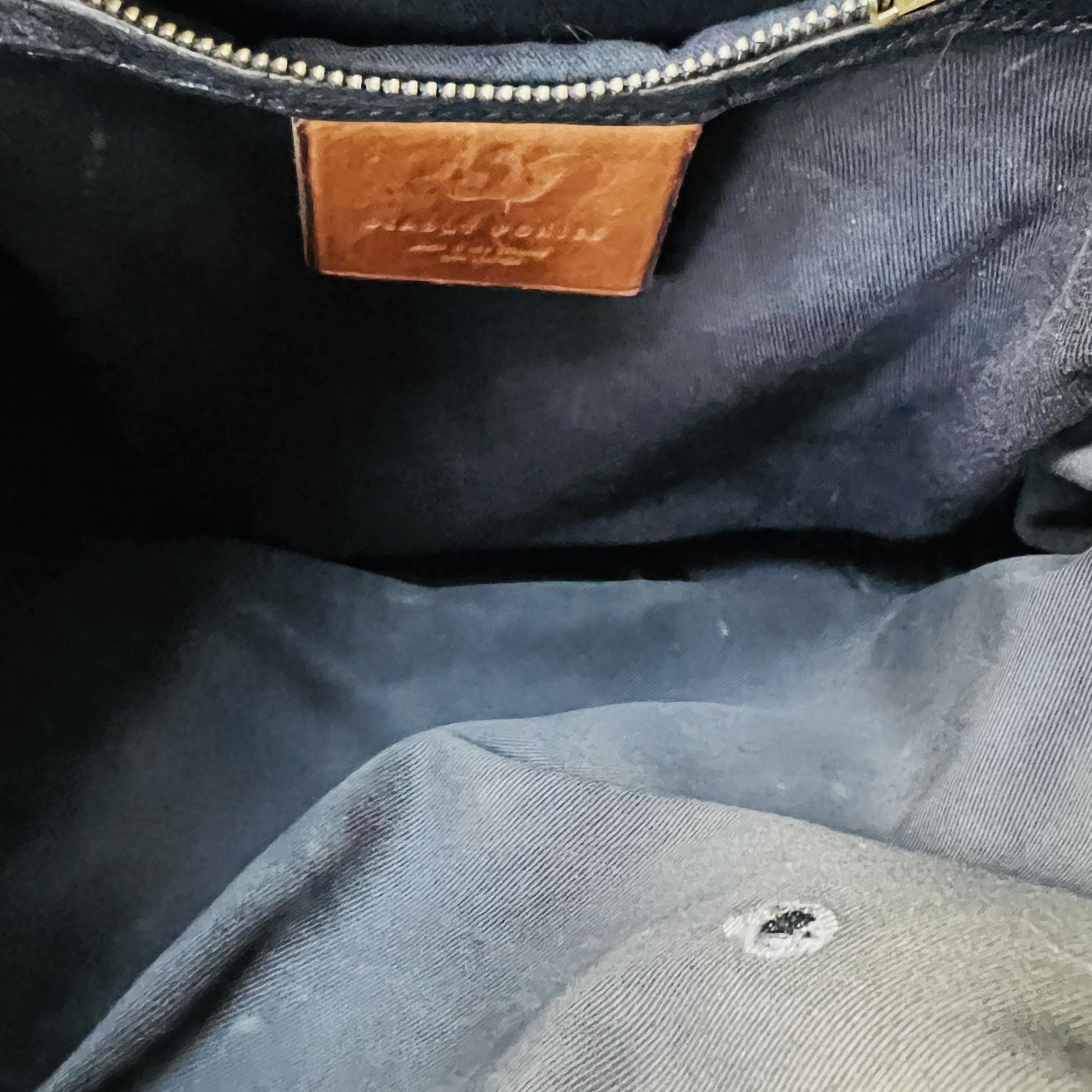 DEADLY PONIES / black leather bag - mr chain gang? / made in nz (3843023665048993335)