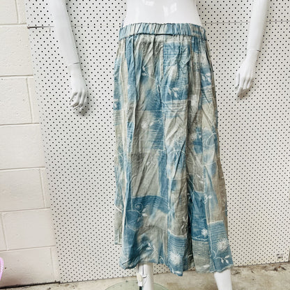 nz vintage / HERE / patterned 90s maxi skirt / m (3846925459960344514)