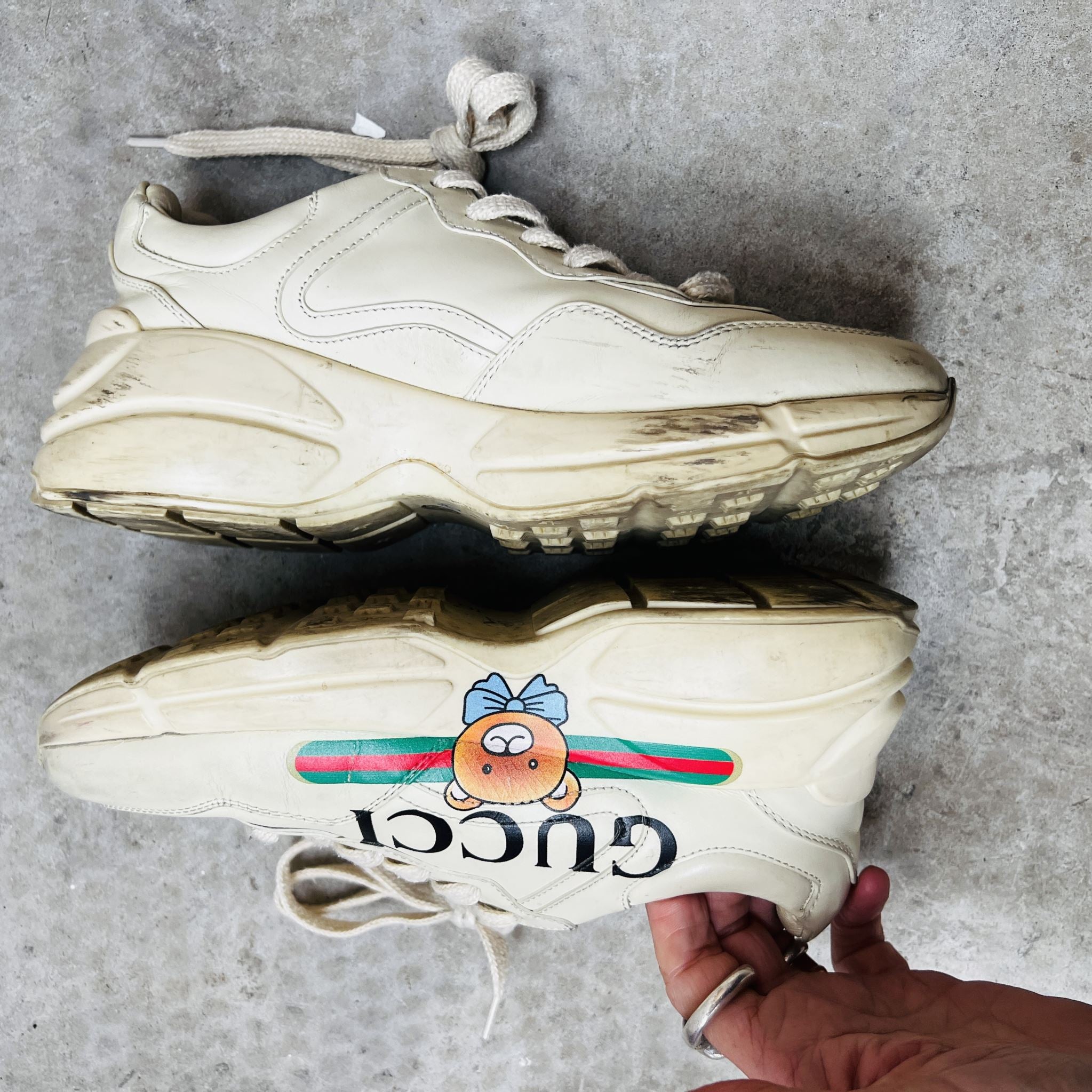 Gucci x Kai Rhyton Cream collection limited edition trainers 38 archival