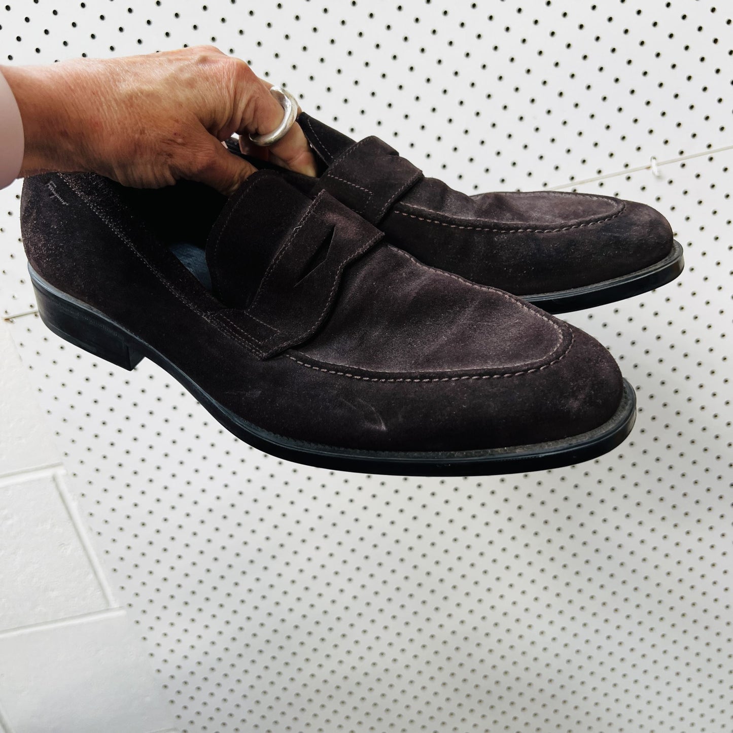 SALVATORE FERRAGAMO / penny loafers / suede / 11.5 / made in italy / $1500rrp (3850198897887039908)