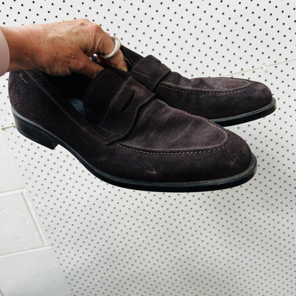 SALVATORE FERRAGAMO / penny loafers / suede / 11.5 / made in italy / $1500rrp (3850198897887039908)