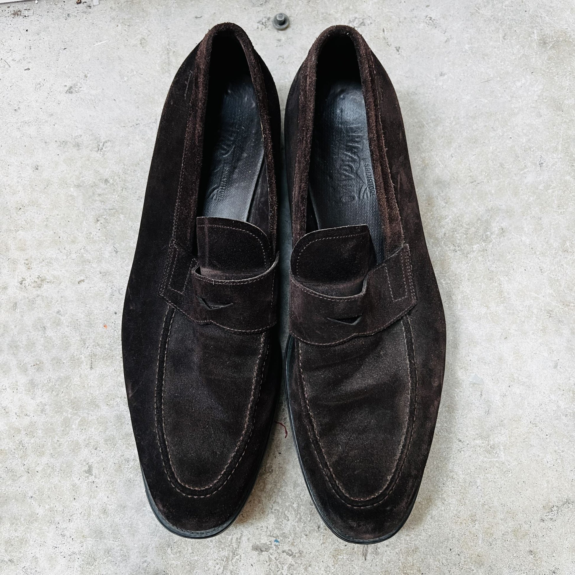 SALVATORE FERRAGAMO / penny loafers / suede / 11.5 / made in italy / $1500rrp (3850198907103511676)