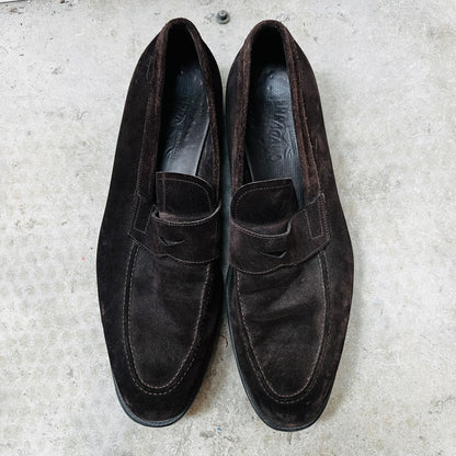 SALVATORE FERRAGAMO / penny loafers / suede / 11.5 / made in italy / $1500rrp (3850198907103511676)