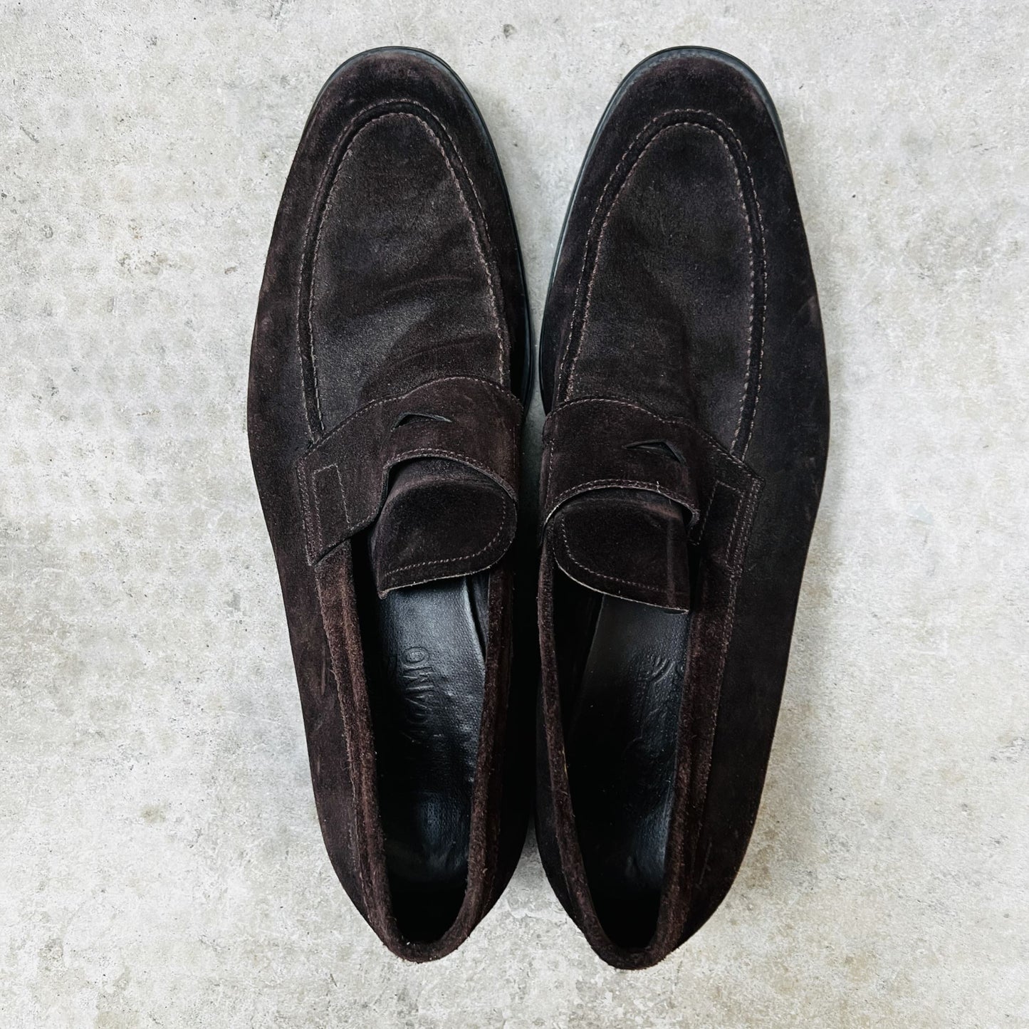 SALVATORE FERRAGAMO / penny loafers / suede / 11.5 / made in italy / $1500rrp (3850198915782996788)