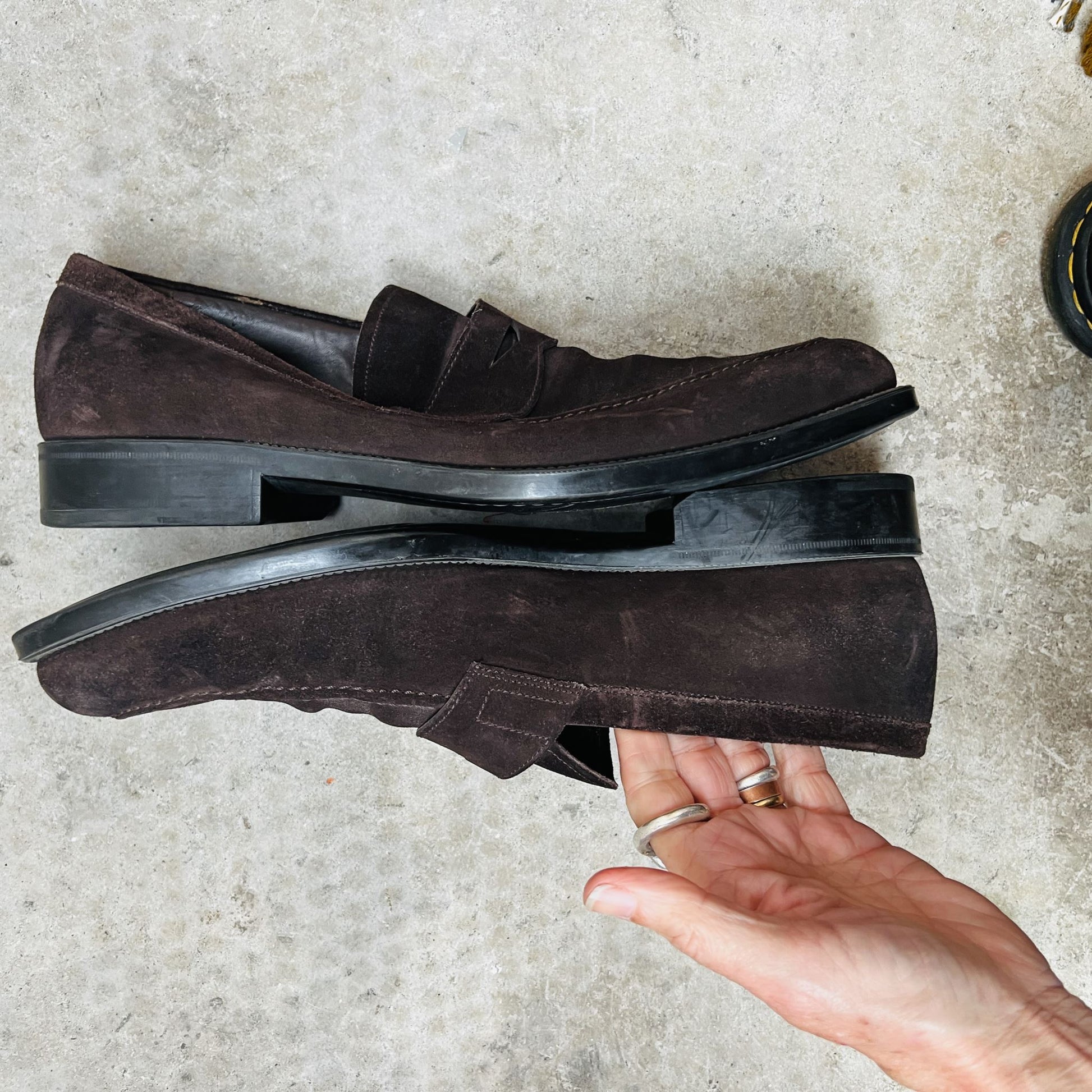 SALVATORE FERRAGAMO / penny loafers / suede / 11.5 / made in italy / $1500rrp (3850198924884231595)