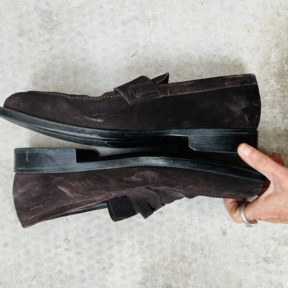SALVATORE FERRAGAMO / penny loafers / suede / 11.5 / made in italy / $1500rrp (3850198933046441761)