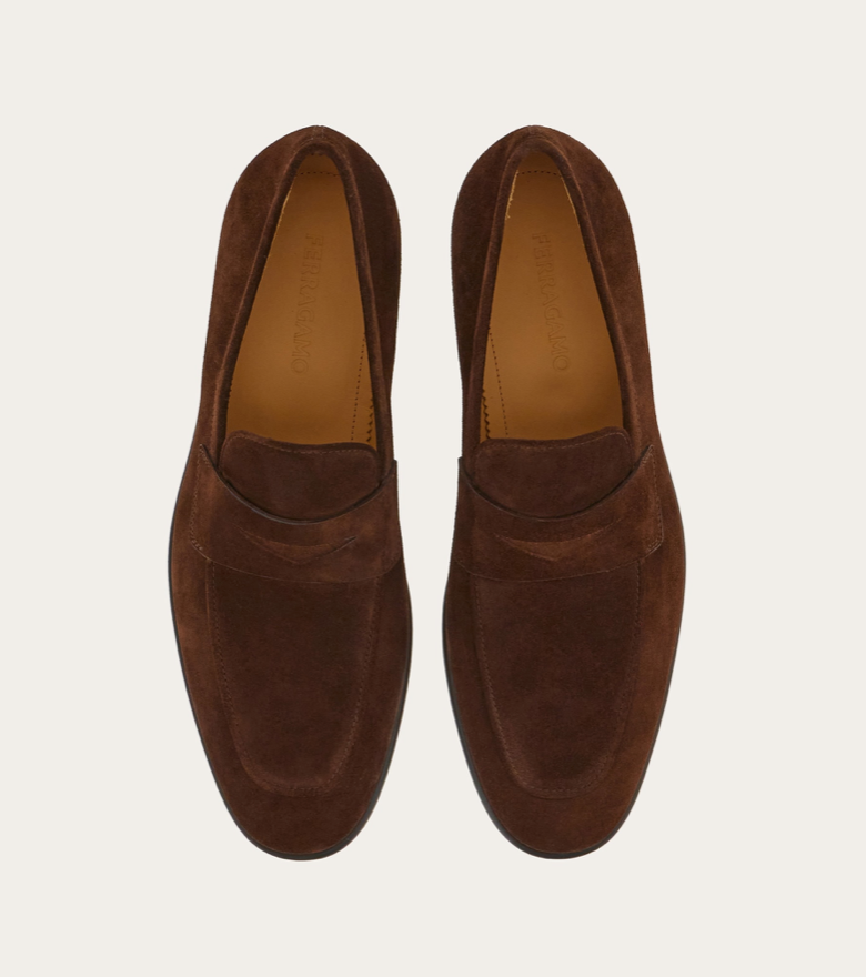SALVATORE FERRAGAMO / penny loafers / suede / 11.5 / made in italy / $1500rrp (3850202273425938681)