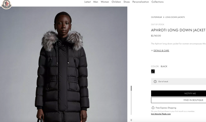 MONCLER / aphroti jacket / s / authentic (3850897653687344370)