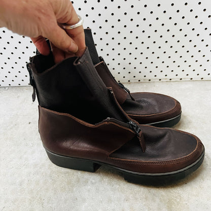 TRIPPEN / 'past' boots in brown leather / 37/38 (3853071158354533582)