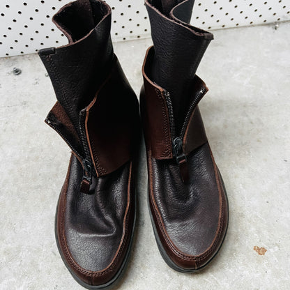 TRIPPEN / 'past' boots in brown leather / 37/38 (3853071163482603046)
