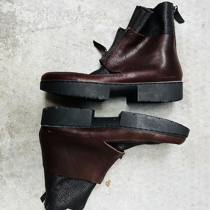 TRIPPEN / 'past' boots in brown leather / 37/38 (3853071180383258204)