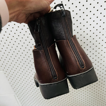 TRIPPEN / 'past' boots in brown leather / 37/38 (3853071185472743184)