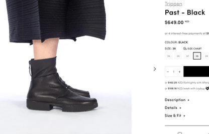 TRIPPEN / 'past' boots in brown leather / 37/38 (3853073607455805817)