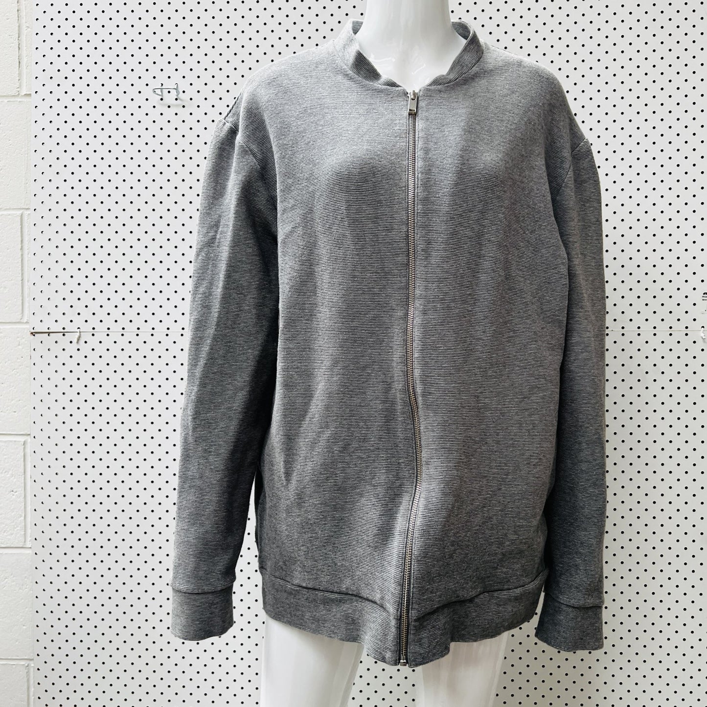 COS / soft zip front jacket / grey / XL Jackets