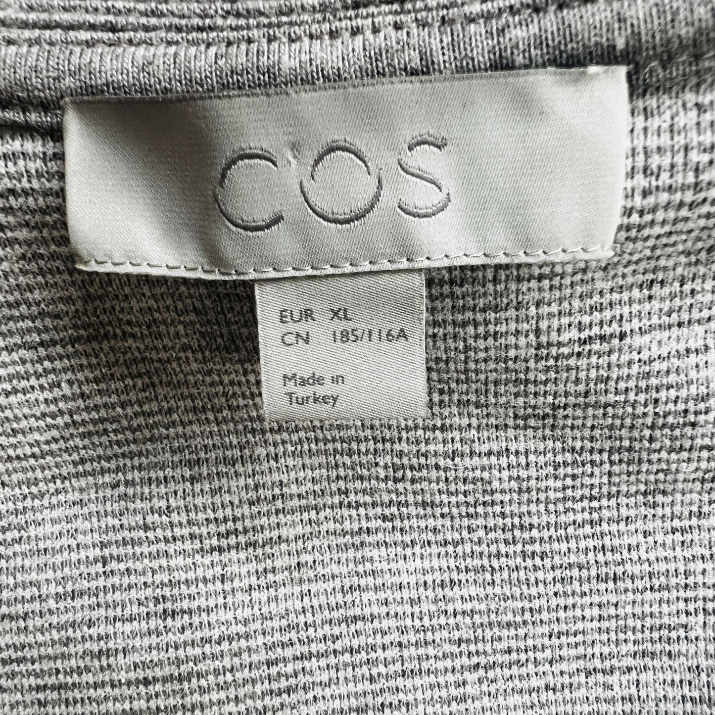 COS / soft zip front jacket / grey / XL Jackets