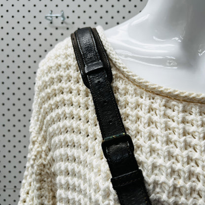 CHRISTIAN PEAU / leather cross body bag with leather strap (3856170867576367256)