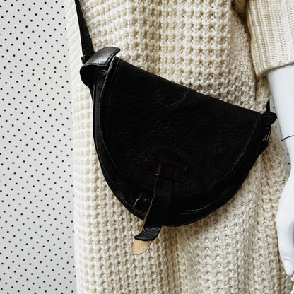 CHRISTIAN PEAU / leather cross body bag with leather strap (3856170872128003799)