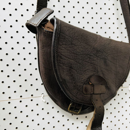 CHRISTIAN PEAU / leather cross body bag with leather strap (3856170876105038262)